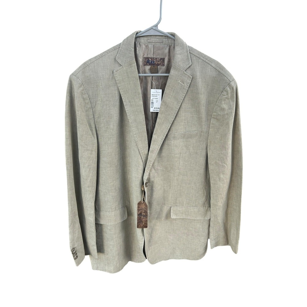 Pronto Uomo Tan Brown Linen Blend Sport Coat Men's Warehouse Size XL NWT